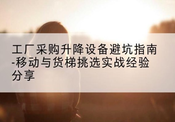 汤旺移动式升降机怎么选-工厂采购升降设备避坑指南-移动与货梯挑选实战经验分享